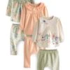 Next 6 Piece Baby T-Shirts And Leggings SetLeggingsGreen/White Floral Bambini Pantaloni NX323D1T1-M12 -DeFacto Italia 2025 00864a2910cc4f7bbea11abea3fa709f