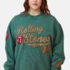 COTTON ON Curve Rolling Stones Crew Lcn Br Rolling Stones 1972 Scholar FelpaLcn Br Rolling Stones Scholar Green Donna Felpe C1Q21J01Y-M11