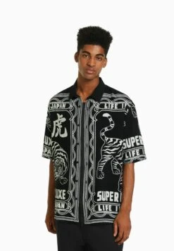 BERSHKA CamiciaBlack Uomo Camicie BEJ22D0DB-Q11