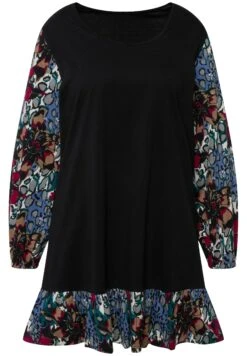 Ulla Popken A-Line Volantsaum RundhalsMaglietta A Manica LungaSchwarz Donna Camicie E Bluse UP121D2H2-Q11 -DeFacto Italia 2025 21760f0020c7429d91f98baee776b7b6