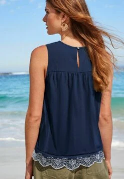 Next Sleeveless Broderie Shell TopCamicettaNavy White Donna Camicie E Bluse NX321E1XI-K11 -DeFacto Italia 2025 25ddf4d235b9470480b0dd6827299c82