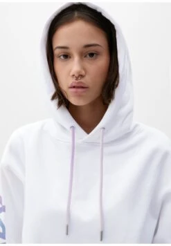 QS By S.Oliver Mit RückenprintFelpa Con CappuccioWeiß Donna Felpe QS121J084-A11 -DeFacto Italia 2025 27306d1e3c6847a6948cca8878ad0247