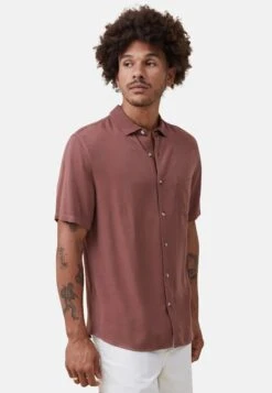 COTTON ON Cuban Short Sleeve - Camicia - Brown