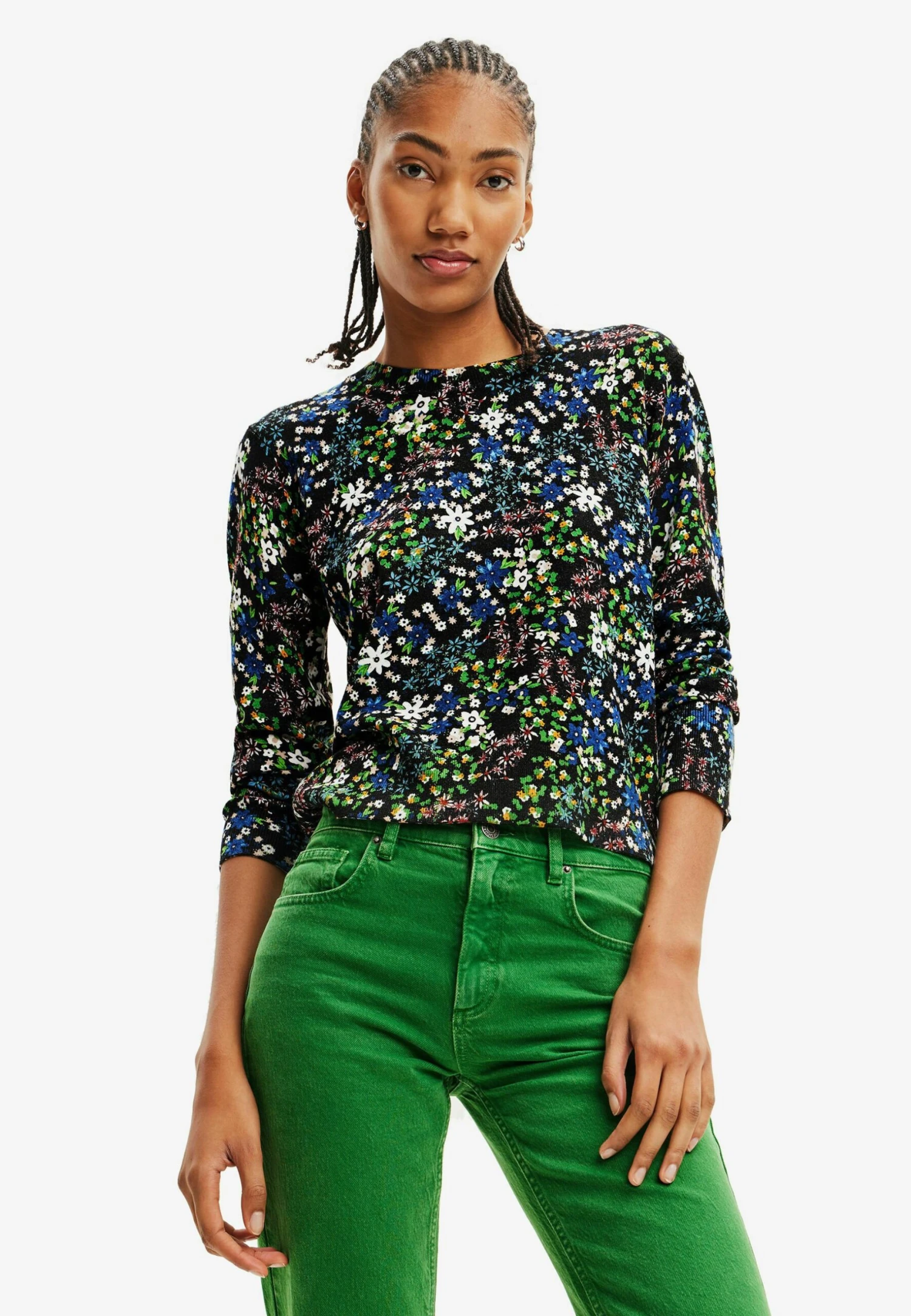 Desigual Slim Floral - Felpa - Black 3 Desigual Slim Floral - Felpa - Black
