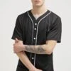 URBAN CLASSICS Baseball- Camicia - Black/White -DeFacto Italia 2025 41fe63ae49f4434484860b9d4182e51f