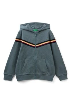 With Striped DetailsFelpa Con ZipGrey Bambini Pullover & Cardigan 4BE24K09L-C11