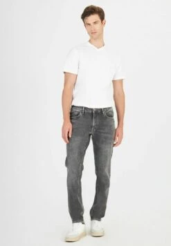 Stretch Slim- Jeans A Sigaretta - Grigio Medio