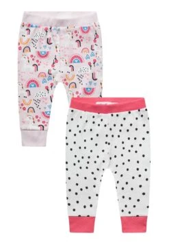 Minoti 2 Pack- Leggings - Pink White