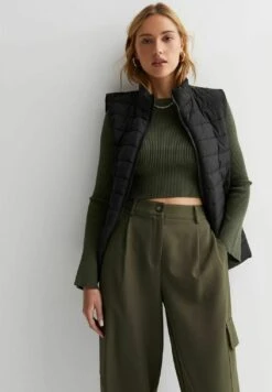 New Look Lightweight Padded GiletSmanicatoBlack Donna Giacche E Blazer NL021G0BD-Q11