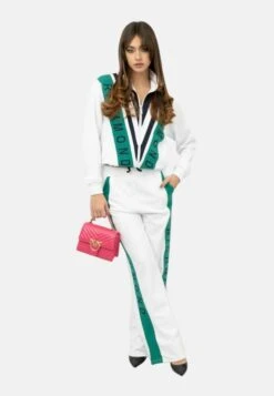 John Richmond Felpa Con ZipBianco Donna Felpe JOJ21J00E-A11