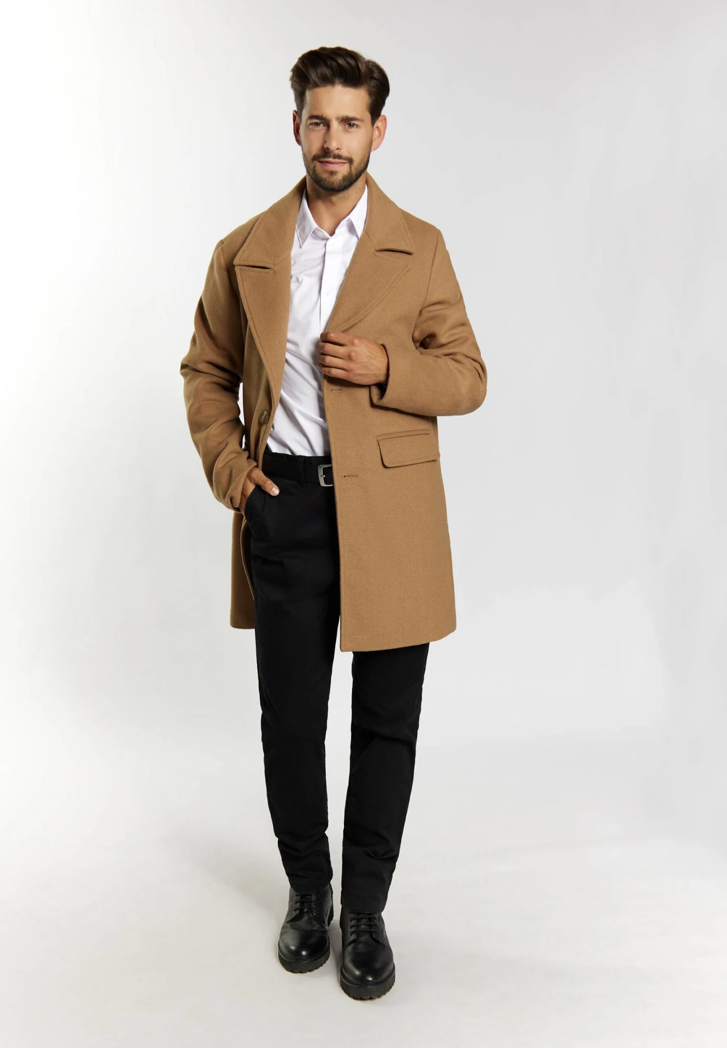 Dreimaster Übergangs Aus Gemisch Acalmar - Cappotto Classico - Sand 7 Dreimaster Übergangs Aus Gemisch Acalmar - Cappotto Classico - Sand - immagine 5