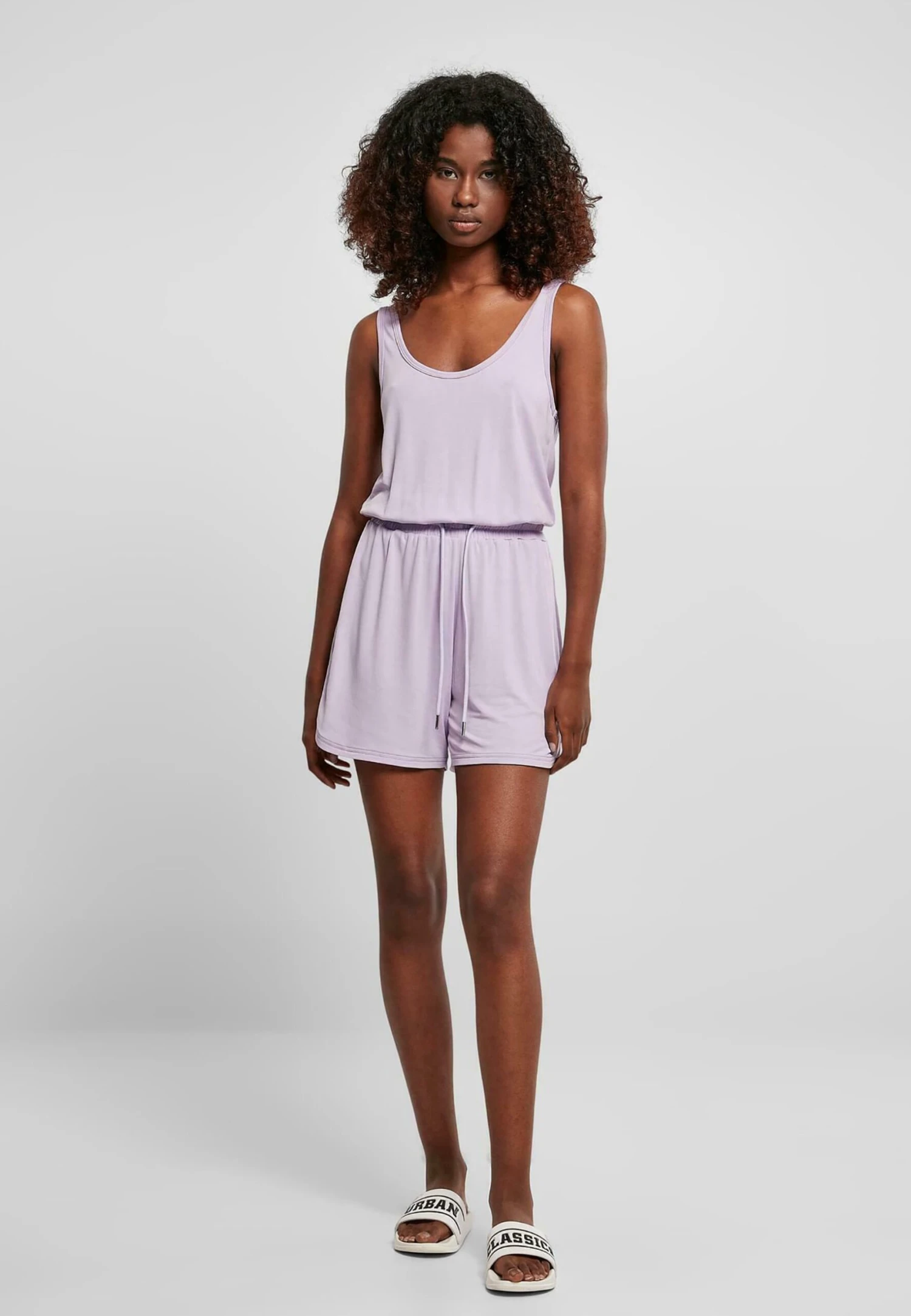 URBAN CLASSICS Ladies Short Sleeveless Modal JumpsuitTuta JumpsuitLilac Donna Tute Jumpsuit UR621T00L-I11 4 URBAN CLASSICS Ladies Short Sleeveless Modal JumpsuitTuta JumpsuitLilac Donna Tute Jumpsuit UR621T00L-I11 - immagine 2