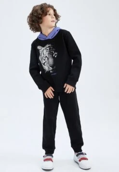 DeFacto Set Regular FitTutaBlack Bambini Tute E Set DEZ24D0AI-Q11