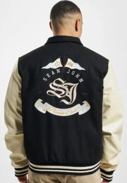 Sean John Sj Yacht Club CollegeGiubbotto BomberBlack Sand Uomo Giacche S5E22T029-Q11