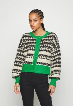 ONLY Onlmadea CardiganGreen Bee Pattern/Slate Green/Black Donna Maglieria ON321I2M4-Q11