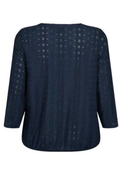 Zizzi With Anglaise Embroidery And 7/8 Sleeves - Camicetta - Navy Blazer -DeFacto Italia 2025 9453c3b5db654fe4aa8a6e6cda5af0b0