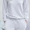 Next Soft Waffle Long Sleeve PigiamaGrey Donna Intimo Notte E Loungewear NX381P11V-C11