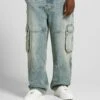 BERSHKA Faded-Effect SkaterCargoJeans BaggyBlue/Grey Uomo Jeans BEJ22G09X-K12 -DeFacto Italia 2025 9ca196e6086f46b79bc05d253c41c329