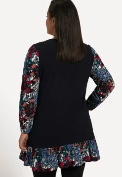 Ulla Popken A-Line Volantsaum RundhalsMaglietta A Manica LungaSchwarz Donna Camicie E Bluse UP121D2H2-Q11 -DeFacto Italia 2025 b63c5a83b36d4a4795fb3d93562851b9