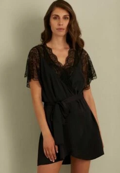 Yamamay BellatrixCamicia Da NotteBlack Donna Intimo Notte E Loungewear 0YA81P023-Q11