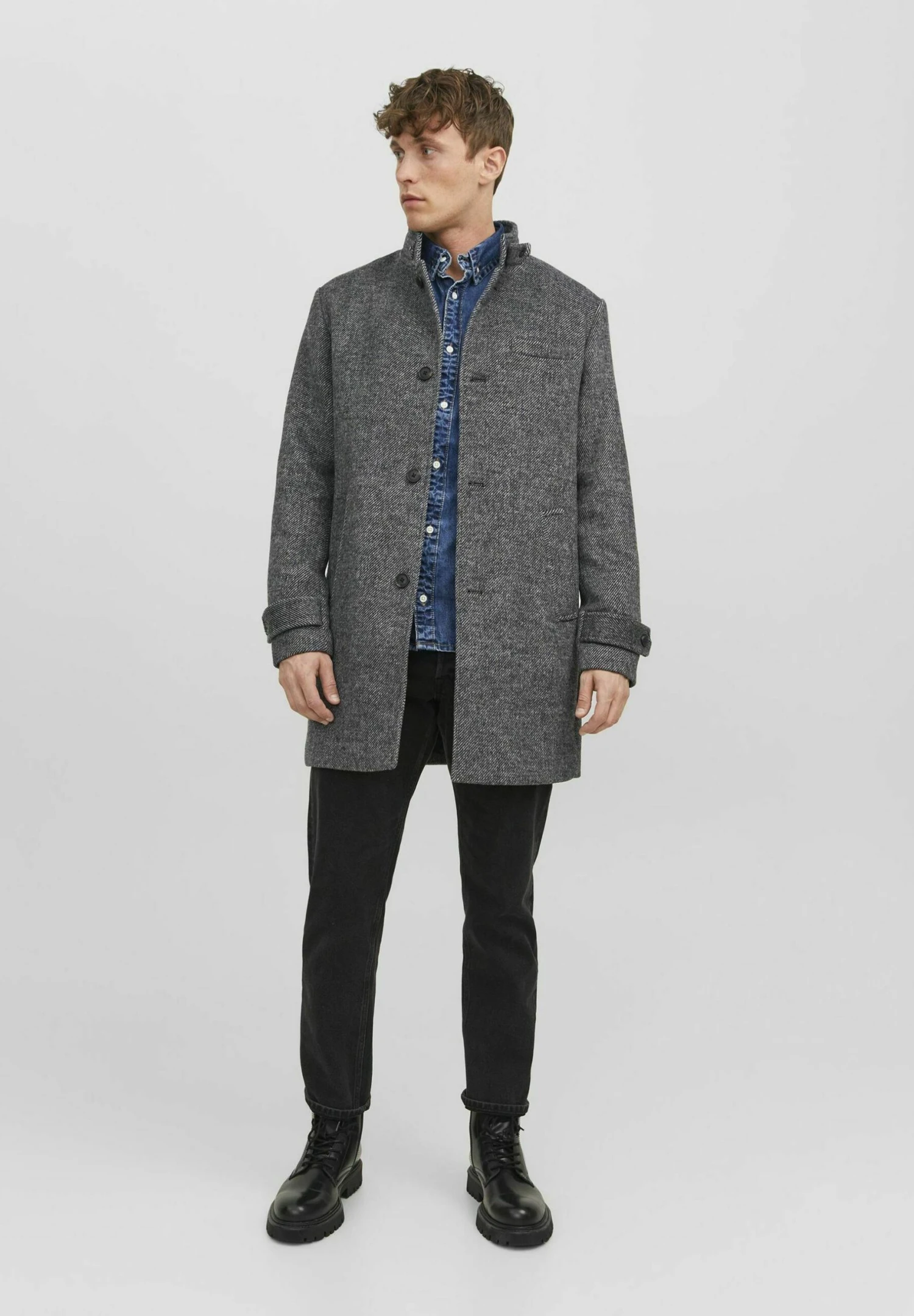 JACK&JONES Premium Blamelton SnCappotto CortoDark Grey Uomo Cappotti JAM22T04V-C14 4 JACK&JONES Premium Blamelton SnCappotto CortoDark Grey Uomo Cappotti JAM22T04V-C14 - immagine 2