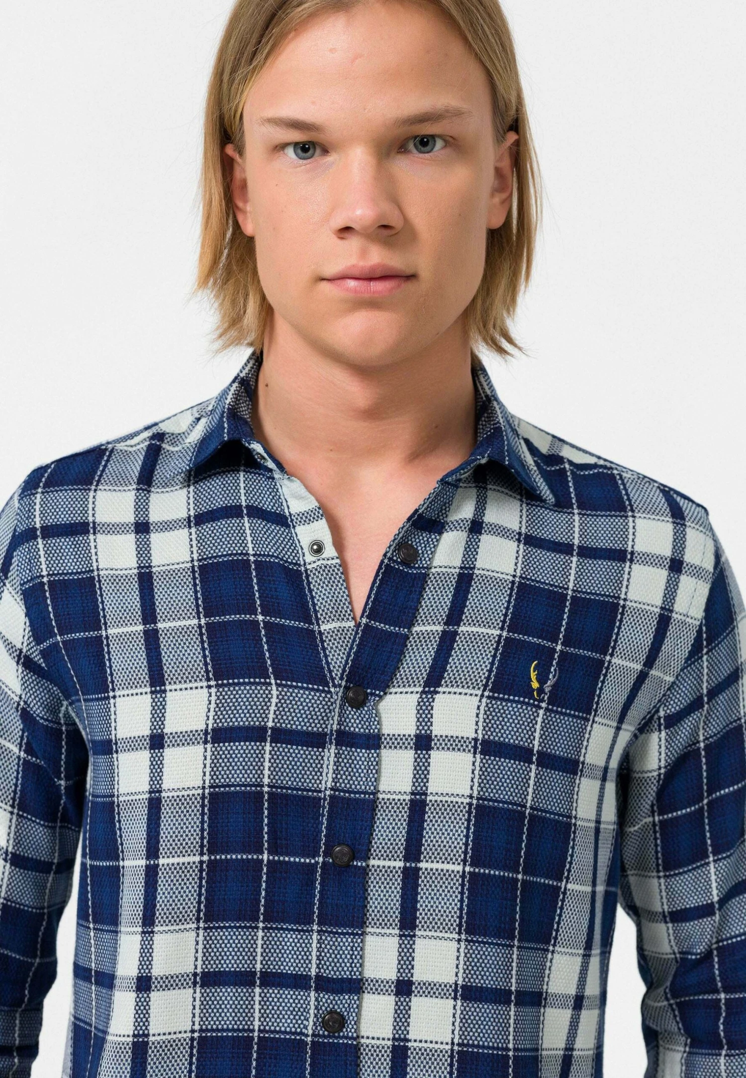 Casual - Camicia - Beige-Navy 6 Casual - Camicia - Beige-Navy - immagine 4