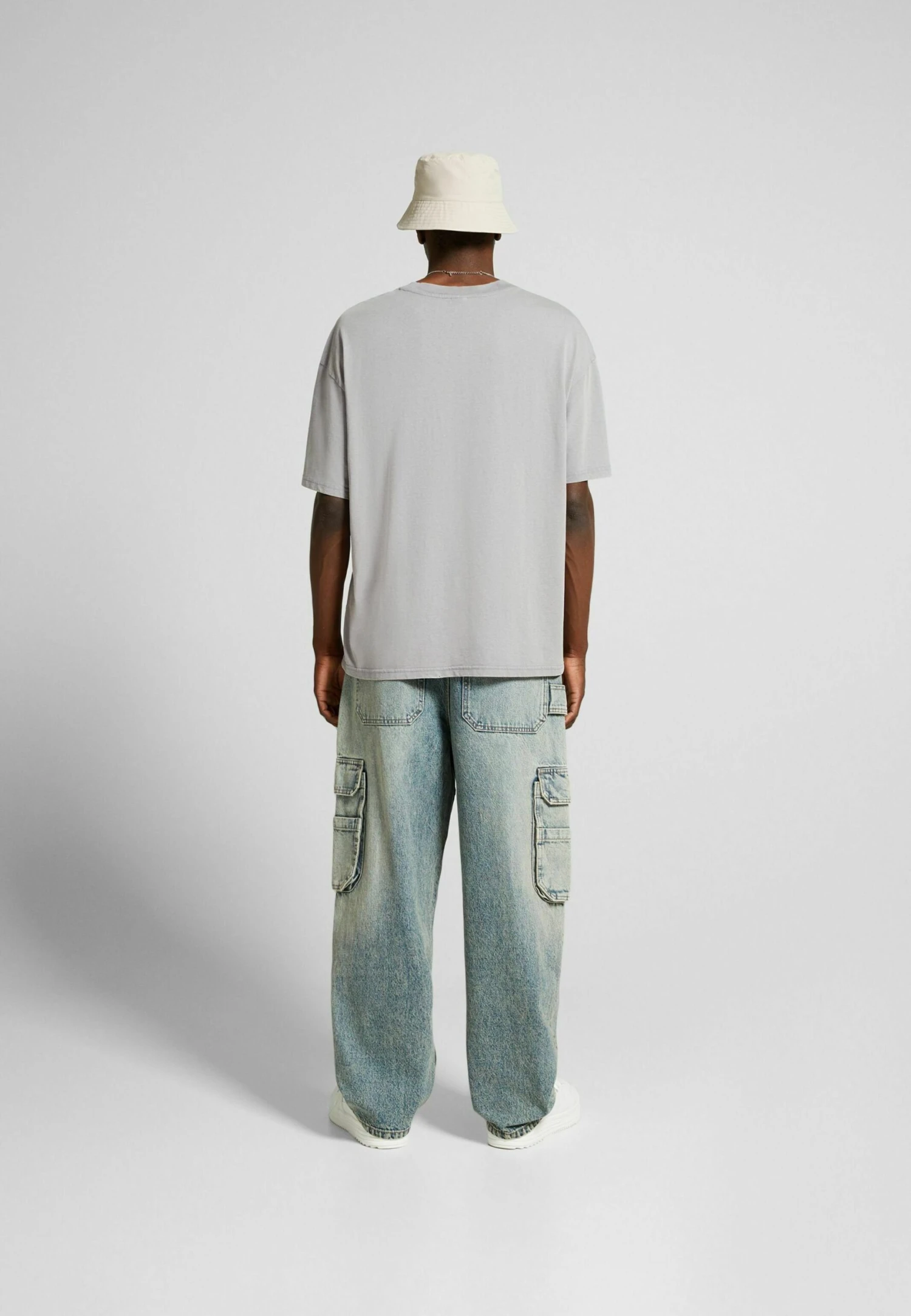 BERSHKA Faded-Effect SkaterCargoJeans BaggyBlue/Grey Uomo Jeans BEJ22G09X-K12 5 BERSHKA Faded-Effect SkaterCargoJeans BaggyBlue/Grey Uomo Jeans BEJ22G09X-K12 - immagine 3