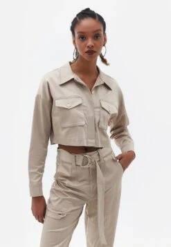 Crop- Camicia - Oxford Tan