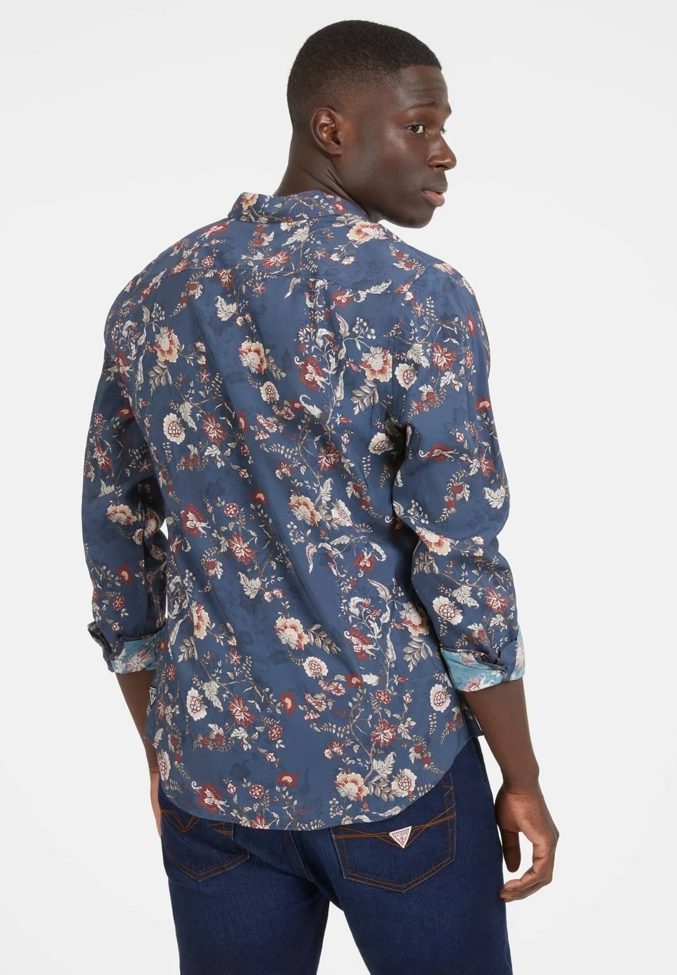 Guess Print - Camicia - Blumenmuster Blau 5 Guess Print - Camicia - Blumenmuster Blau - immagine 3