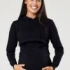 Happy Mama Maternity NursingFelpa Con CappuccioBlack Donna Felpe H3T21J000-Q12 -DeFacto Italia 2025 d5a2b4f4dd234818aebfc94bda22b022