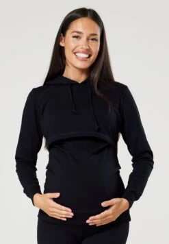 Happy Mama Maternity NursingFelpa Con CappuccioBlack Donna Felpe H3T21J000-Q12
