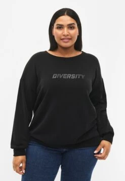 Zizzi With Text Print - Felpa - Black