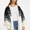Mymo BlondaCardiganSchwarz Wollweiss Donna Maglieria 1MY21I0J7-Q11 -DeFacto Italia 2025 d6e0f658e8be464ab6b0f51cc9354484