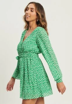 Tussah TwylaVestito EstivoGreen Plisse Donna Vestiti TUQ21C0MS-M11 -DeFacto Italia 2025 d922d74f84ba45dea4e7176fda5ffc1d