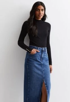 New Look Knit Button CuffMaglioneBlack Donna Maglieria NL021I0N3-Q11