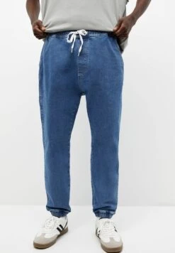 PULL & BEAR Basic Pantaloni SportiviBlue Denim Uomo Pantaloni PUC22E0EQ-K12