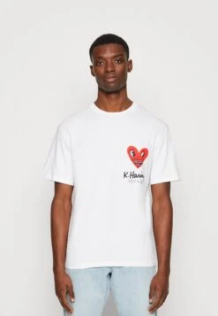 Jack & Jones Unisex Jorkeithharing Front Ss Crew NeckT-Shirt Con StampaBright White Uomo T-shirt E Polo JA221002V-A11