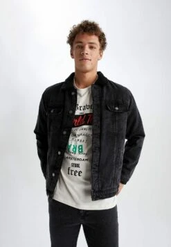 DeFacto Giacca Di JeansBlack Uomo Giacche DEZ22T0F0-Q11