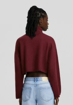 BERSHKA High Neck MaglioneDark Red Donna Maglieria BEJ21I0KS-G11 -DeFacto Italia 2025 ee76f3313f514002b55b1392307314b6