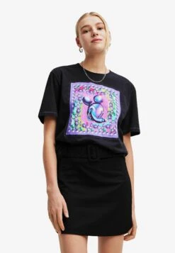 Desigual Mickey Mouse - T-Shirt Con Stampa - Black