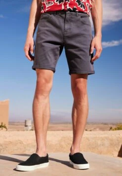 Next Stretch Denim Shorts - Shorts Di Jeans - Charcoal Grey