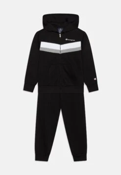 Champion Full Zip UnisexTutaNew Black/White Bambini Tute E Set C7643K06H-Q11